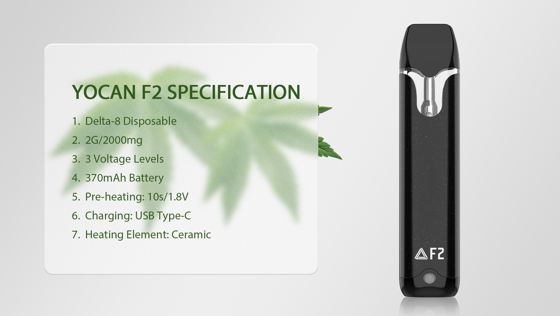Yocan Gold F2 SPECIFICATION