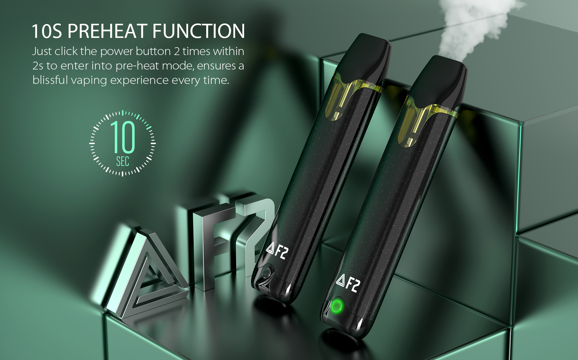 Yocan Gold F2- 10S PREHEAT FUNCTION